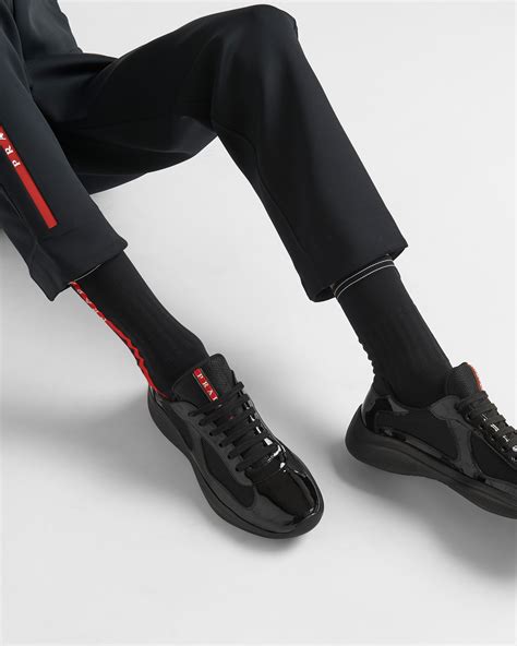 prada cups black|Prada americas cup sneakers black.